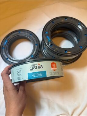 Diaper Genie Unscented Refill Cartridges - Light Blue New Unopened